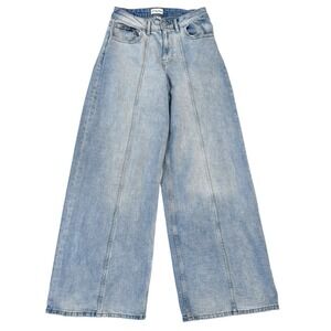 The Drop Jeans Size 26 Women's Frida Light Indigo Relaxed Wide Leg Raver Skater